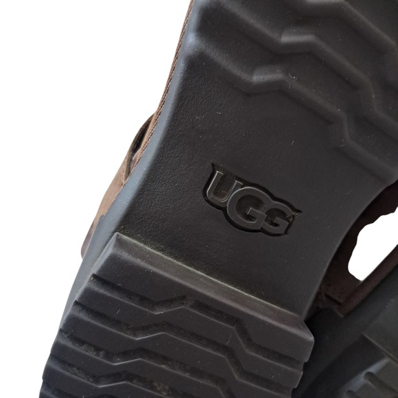 UGG Lorna Boots Womens 8 Brown Leather Suede Shearling Lined Waterproof Outdoors - Picture 16 of 16